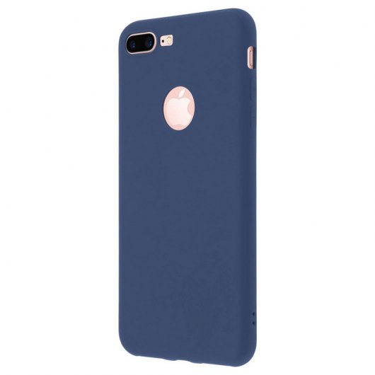 Forcell Soft Touch Funda de Silicona Azul Oscuro para iPhone 7/8 Plus