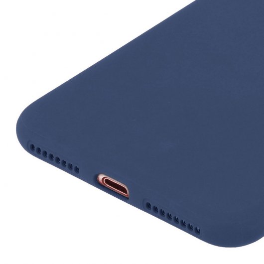Forcell Soft Touch Funda de Silicona Azul Oscuro para iPhone 7/8 Plus