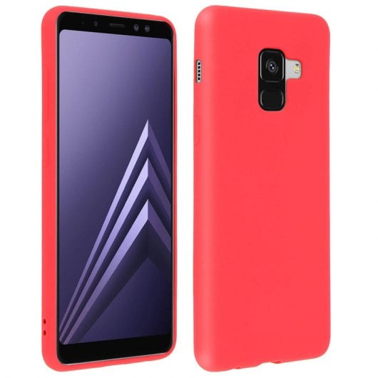 Capa Forcell Soft Touch de Silicone Vermelha para Samsung Galaxy A8