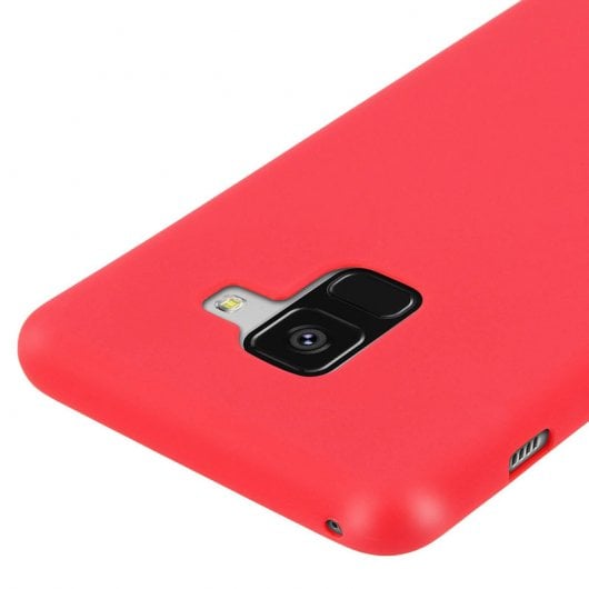 Capa Forcell Soft Touch de Silicone Vermelha para Samsung Galaxy A8