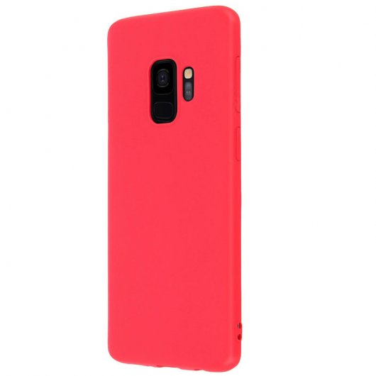 Forcell Soft Touch Funda de Silicona Roja para Samsung Galaxy S9