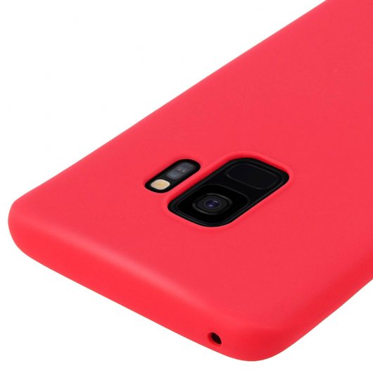 Forcell Soft Touch Funda de Silicona Roja para Samsung Galaxy S9