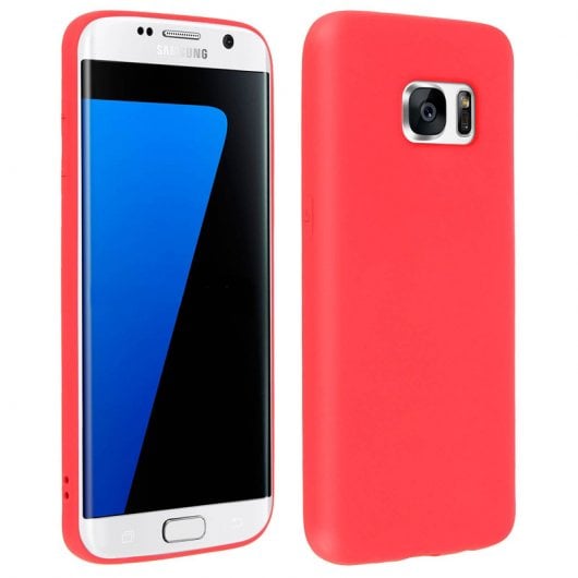 Forcell Soft Touch Funda de Silicona Roja para Samsung Galaxy S7 Edge