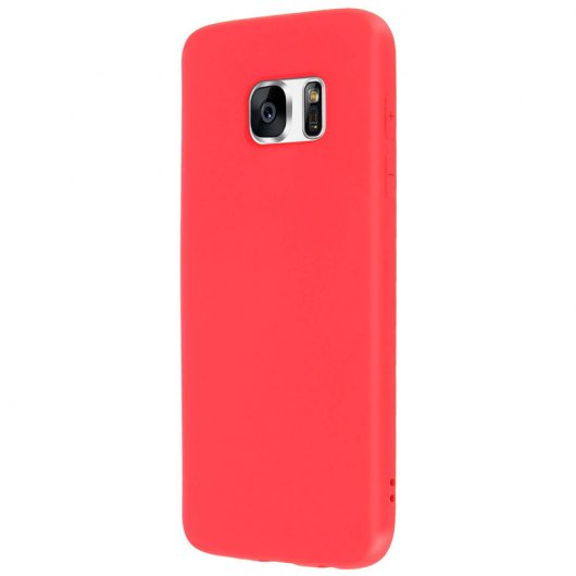Forcell Soft Touch Funda de Silicona Roja para Samsung Galaxy S7 Edge