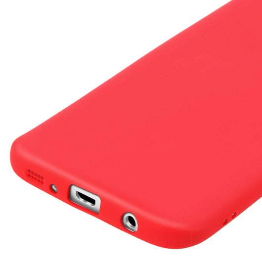 Forcell Soft Touch Funda de Silicona Roja para Samsung Galaxy S7 Edge