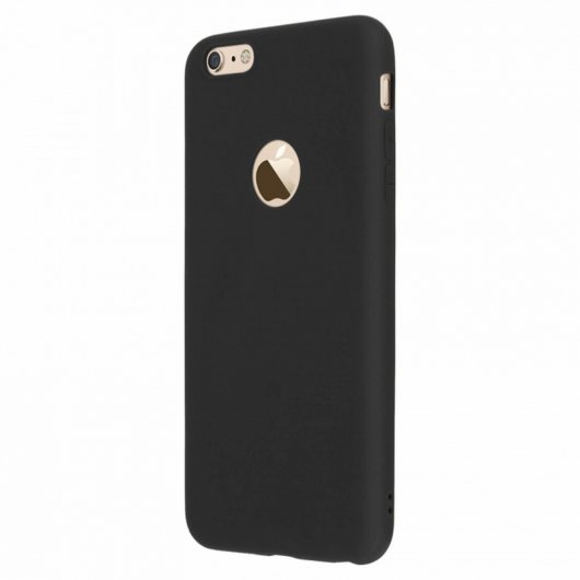 Forcell Soft Touch Funda de Silicona Negra para iPhone 6 Plus / 6S Plus