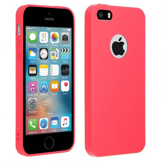 Forcell Soft Touch Funda de Silicona Roja para iPhone 5 / 5S / SE