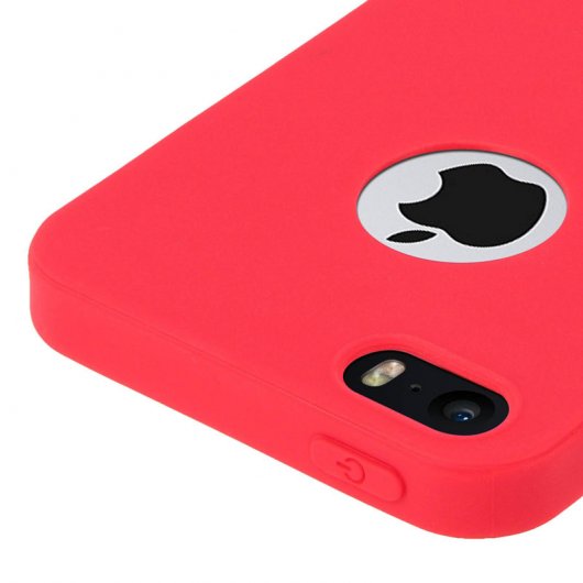 Forcell Soft Touch Funda de Silicona Roja para iPhone 5 / 5S / SE