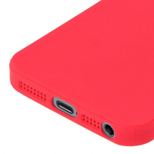 Forcell Soft Touch Funda de Silicona Roja para iPhone 5 / 5S / SE