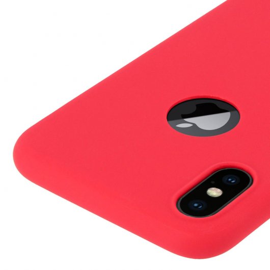 Forcell Soft Touch Funda de Silicona Roja para iPhone X / XS