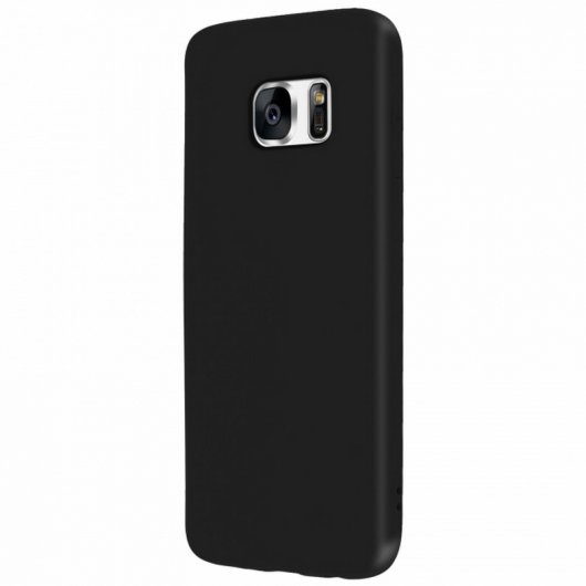 Capa Forcell Soft Touch de Silicone Preta para Samsung Galaxy S7 Edge