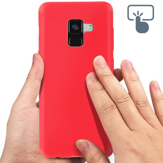 Capa Forcell Soft Touch de Silicone Vermelho para Samsung Galaxy A8 Plus