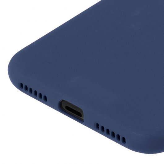 Forcell Soft Touch Funda de Silicona Azul Oscuro para iPhone X / XS