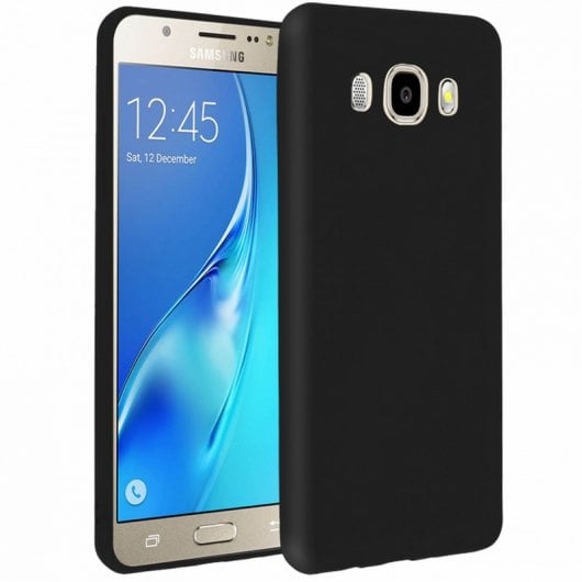 Forcell Soft Touch Funda de Silicona Negra para Samsung Galaxy J5 2016