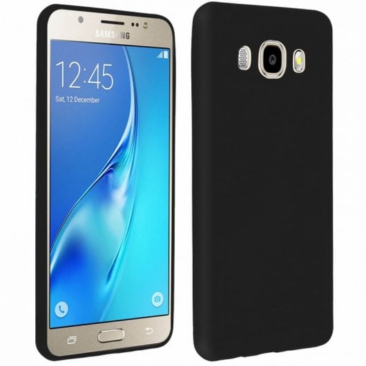 Forcell Soft Touch Funda de Silicona Negra para Samsung Galaxy J5 2016