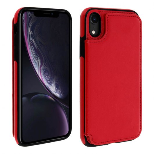 Forcell Wallet Funda Cartera Roja para Apple iPhone XR