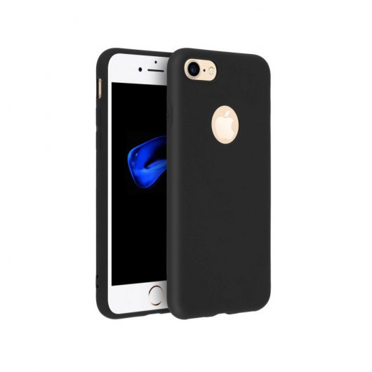 Capa Forcell Soft Touch de Silicone Preta para iPhone 7/8
