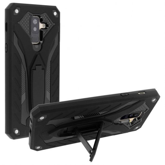 Forcell Phantom Funda Híbrida Negra para Samsung Galaxy A6 Plus