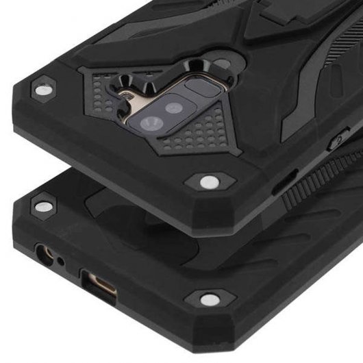 Forcell Phantom Funda Híbrida Negra para Samsung Galaxy A6 Plus