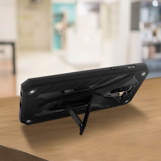 Forcell Phantom Funda Híbrida Negra para Samsung Galaxy A6 Plus