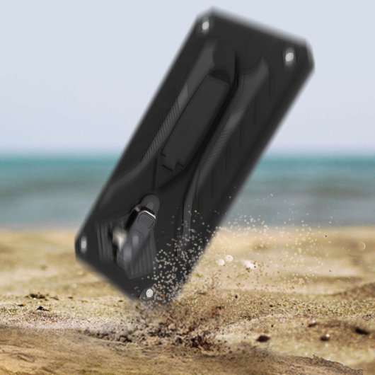 Forcell Phantom Funda Híbrida Negra para Samsung Galaxy A6 Plus