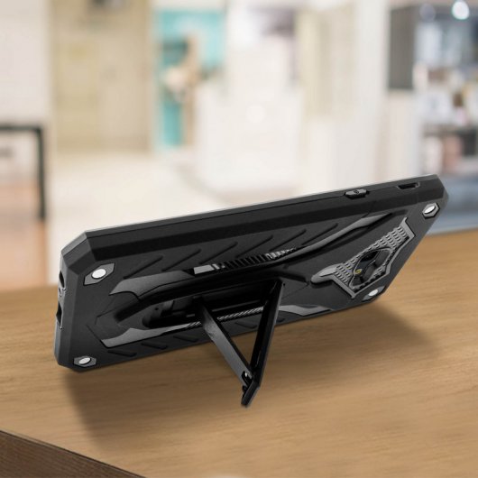 Forcell Phantom Funda Híbrida Negra para Samsung Galaxy J4 Plus