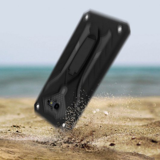 Forcell Phantom Funda Híbrida Negra para Samsung Galaxy J4 Plus