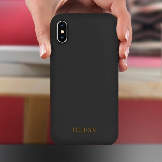 Guess Funda Rígida Negra para iPhone XS Max