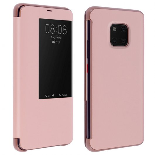 Avizar Funda Rosa con Ventana Inteligente Táctil para Huawei Mate 20 Pro