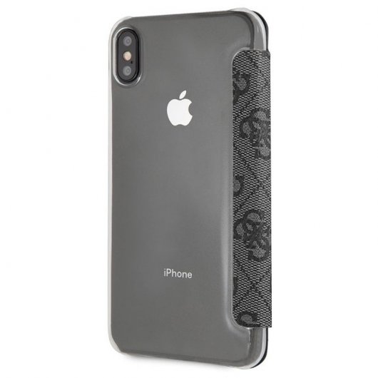 Guess Funda Libro Monograma Negra para iPhone X/XS