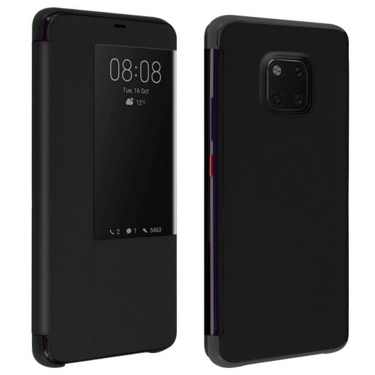 Custodia Avizar nera con finestra Smart Touch per Huawei Mate 20 Pro