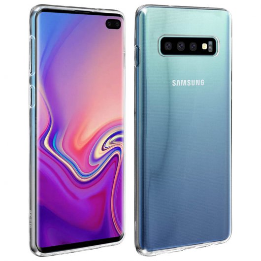 Avizar Funda de Silicona Flexible Transparente para Samsung Galaxy S10
