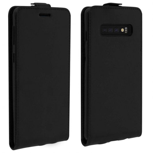 Avizar Funda Billetera con Tapa Vertical Negra para Samsung Galaxy S10