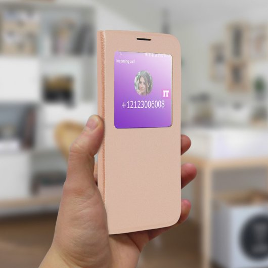 Avizar Capa Livro com Janela Dourada para Samsung Galaxy S10