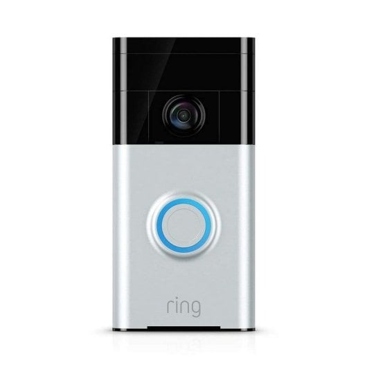 Kit de sonnette Ring Video Doorbell Nickel Vue HD Vision nocturne Wi-Fi 2.4 GHz