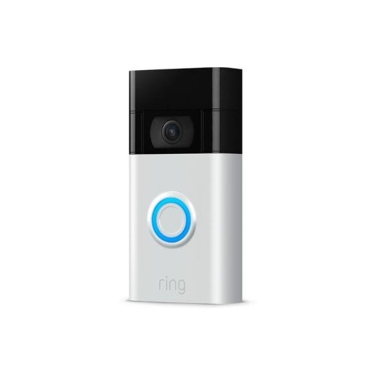 Kit de sonnette Ring Video Doorbell Nickel Vue HD Vision nocturne Wi-Fi 2.4 GHz