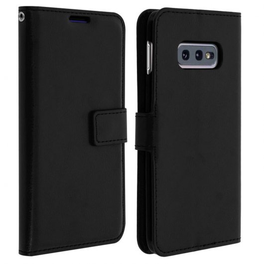 Avizar Capa Carteira Vintage Preta para Samsung Galaxy S10e