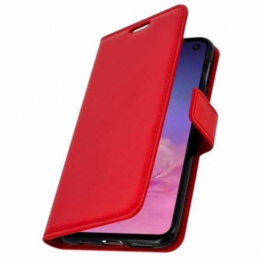 Custodia a portafoglio Avizar vintage rossa per Samsung Galaxy S10e