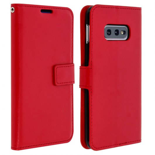 Custodia a portafoglio Avizar vintage rossa per Samsung Galaxy S10e
