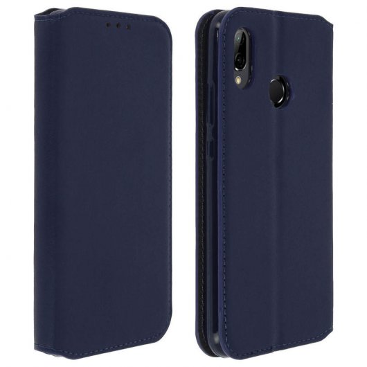 Avizar Funda Libro Azul Oscuro con Cierre Magnético para Huawei P20 Lite