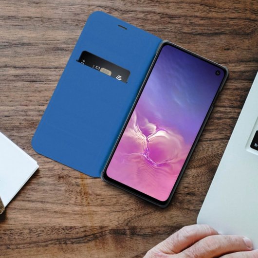 Avizar Funda Flip Book Azul para Samsung Galaxy S10e