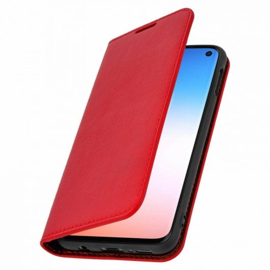 Avizar Funda de Cuero Roja para Samsung Galaxy S10e