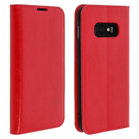 Avizar Funda de Cuero Roja para Samsung Galaxy S10e