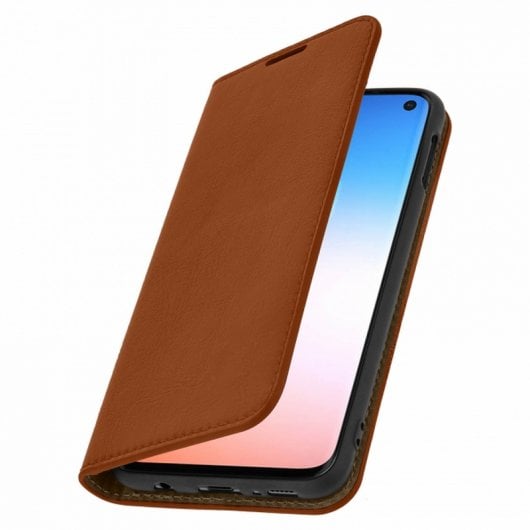 Custodia in pelle marrone Avizar per Samsung Galaxy S10e