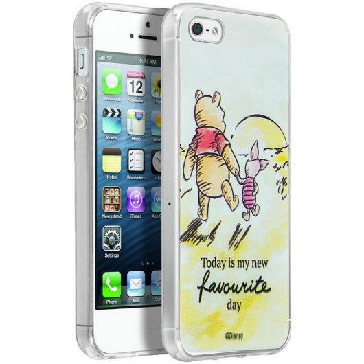 Disney Funda de Silicona Winnie the Pooh y Piglet para iPhone 5/5S/SE