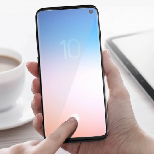 Avizar Cristal Templado con Bordes Negros para Samsung Galaxy S10e
