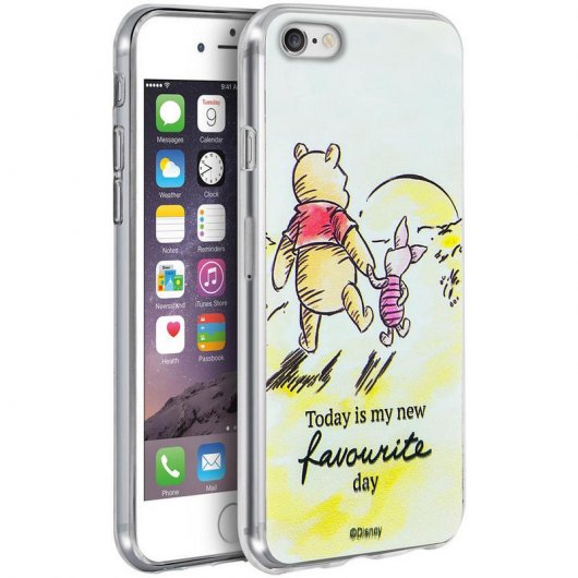 Disney Funda de Silicona Winnie the Pooh y Piglet para iPhone 6/6S/7/8