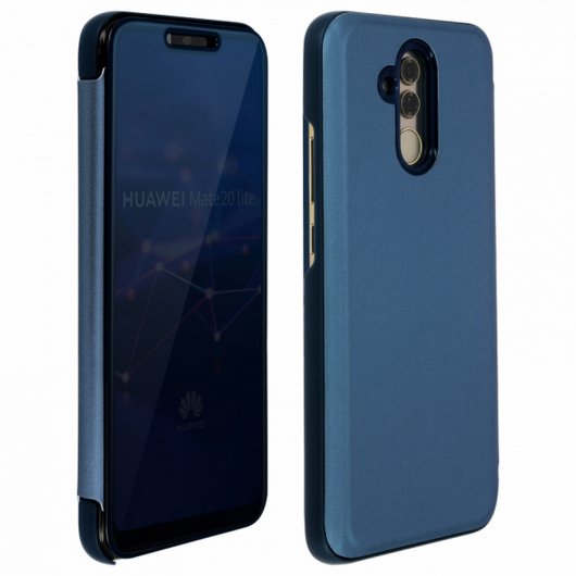 Avizar Funda Cartera Translúcida Azul para Huawei Mate 20 Lite