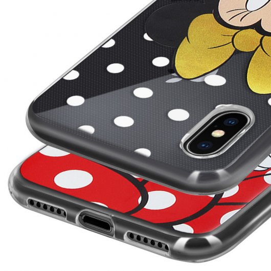 Disney Funda Minnie Mouse Transparente para iPhone X/XS