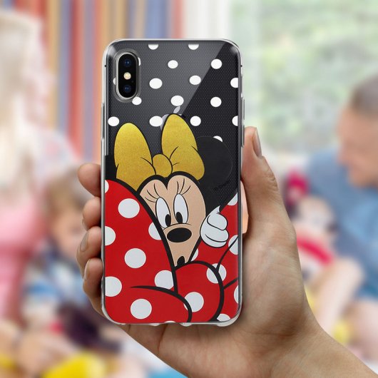 Disney Funda Minnie Mouse Transparente para iPhone X/XS